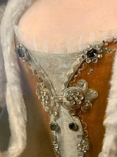 Portrait de maître français du 18e siècle - Femme à la Turque - Arte Fact Fine Art