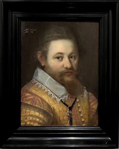 Portrait d'homme de 1605 - maître ancien hollandais du XVIIe siècle
