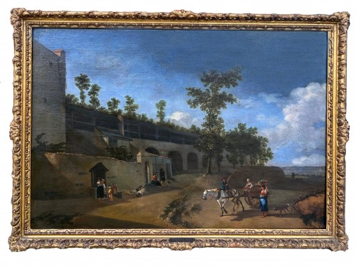 Gerrit Berckheyde, 1661 - Paysage en Italie