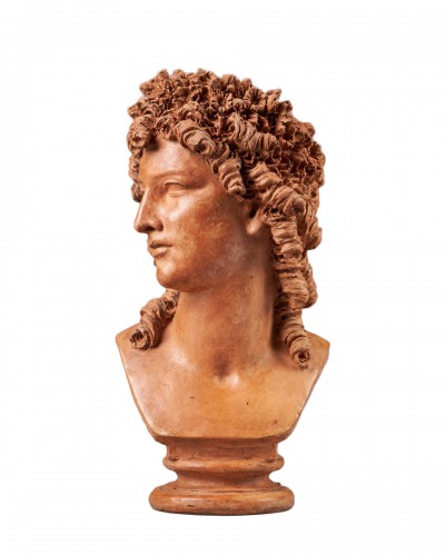 A small terracotta bust of Flora, 19th century