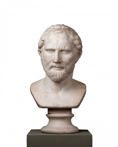 Marble Bust of Demosthenes, Italy, 19th century, After the Antique