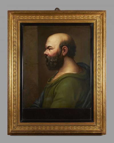 Portrait de Socrate, École romaine du XVIIIe siècle - Tableaux et dessins Style 