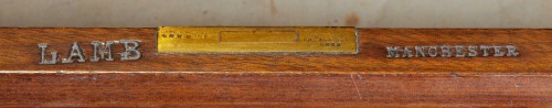XIXe siècle - Table à écrire en noyer et ébène incrustée, Angleterre vers 1870