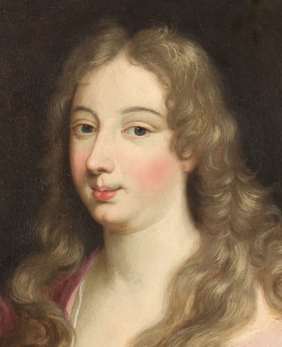 École française du XVIIe siècle, Portrait d'une dame en Madeleine - Tableaux et dessins Style Louis XIV