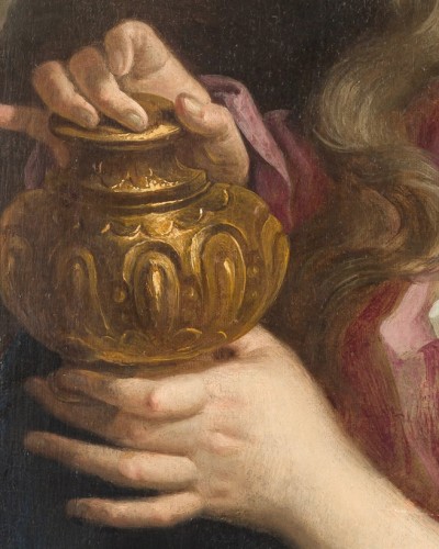 Tableaux et dessins Tableaux XVIIe siècle - École française du XVIIe siècle, Portrait d'une dame en Madeleine