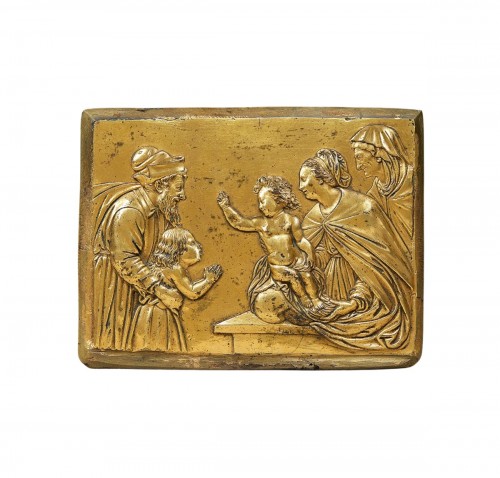 Relief en bronze doré, France vers 1600, attribué à Barthélemy Prieur