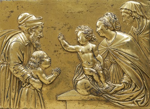 Sculpture  - Gilt Bronze Relief, French, c.1600, attributed to Barthélemy Prieur