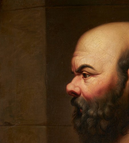 Tableaux et dessins Tableaux XVIIIe siècle - Portrait de Socrate, École romaine du XVIIIe siècle
