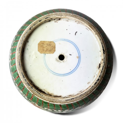 Pot en émail chinois Wucai « Phénix et pivoine » - 