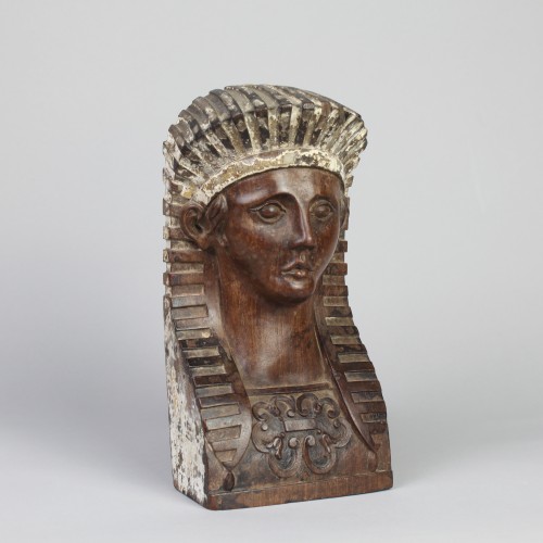 Herm with an Egyptian Mask, England 19th century - Curiosities Style Empire