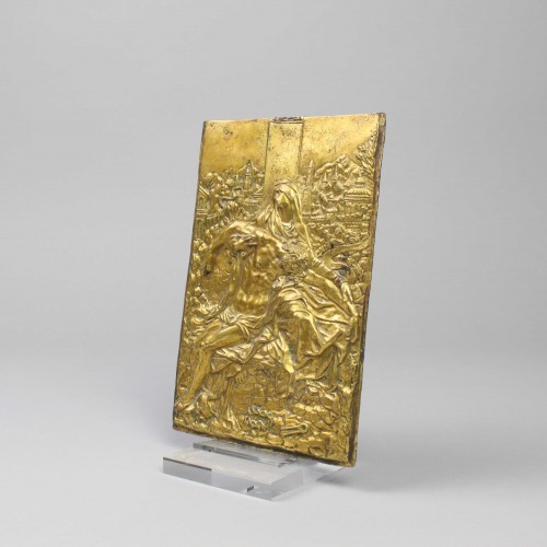 A Gilt-Bronze Relief of the Pietà, Italy, 19th century - Religious Antiques Style Louis-Philippe
