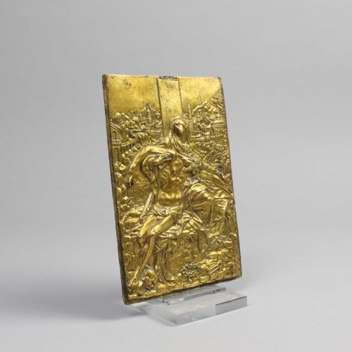 Religious Antiques  - A Gilt-Bronze Relief of the Pietà, Italy, 19th century