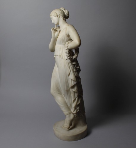 Marble Figure of a Dancing Girl, After Canova - Sculpture Style Napoléon III