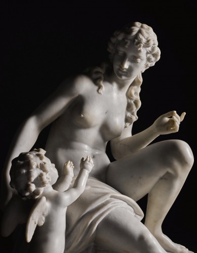 Venus et Cupidon - Jean-Marie Boucher (1870-1939) - Sculpture Style 