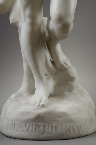 Nil Virtuti Invium - Henri Gauquié (1858 – 1927) - Sculpture Style Art nouveau