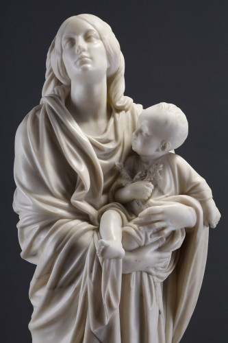 A Mother Ascending to Heaven -  Joseph Ducaju (1823 – 1891) - Sculpture Style Art nouveau
