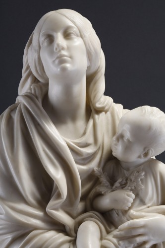 A Mother Ascending to Heaven -  Joseph Ducaju (1823 – 1891) - 