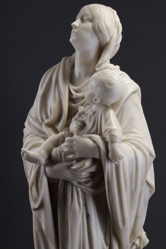 Antiquités - A Mother Ascending to Heaven -  Joseph Ducaju (1823 – 1891)
