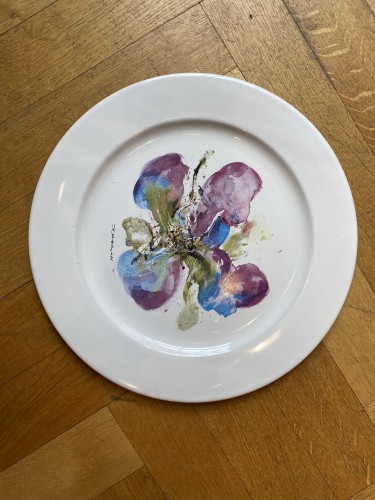 Plates and dish  - Zao Wou-Ki (1920-2013) - Porcelain & Faience Style 
