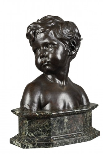 Buste d'enfant, Aimé-Jules DALOU (1838-1902)