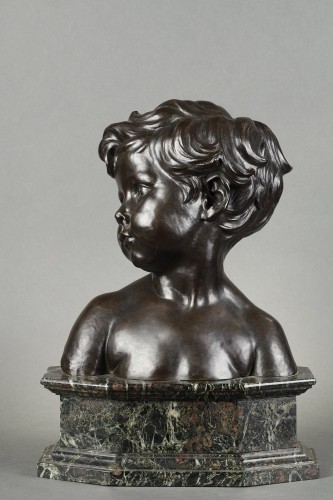 Child’s Bust, Aimé-Jules DALOU (1838–1902) - Sculpture Style 