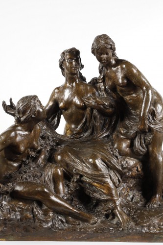 Sculpture Sculpture en Bronze - La Confidentialité de Karel Schuermans (1869-1962)