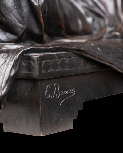 Sculpture Sculpture en Bronze - Jeune fille de Bou Saada, de Louis-Ernest Barrias