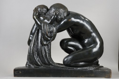 Art Déco - Pierre Traverse (1892-1979) - La Femme et l’Enfant