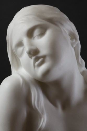 Sculpture Sculpture en Marbre - La Cigale, de Laurent-Honoré Marqueste (1848-1920)