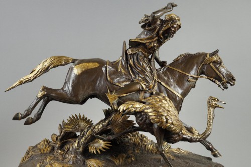 Le Chasseur d'Autruche, d'Alfred Dubucand, ca. 1876 - Sculpture Style 