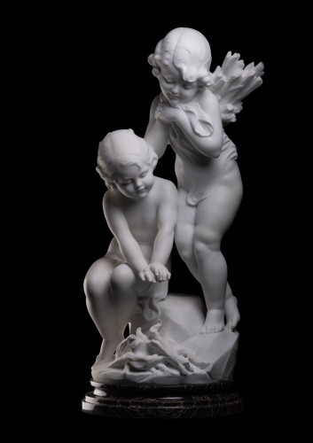 Enfants se réchauffant près du feu, de Cesare Viviani - Artimo