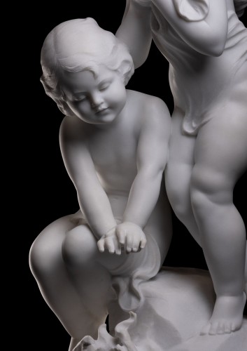  - Enfants se réchauffant près du feu, de Cesare Viviani