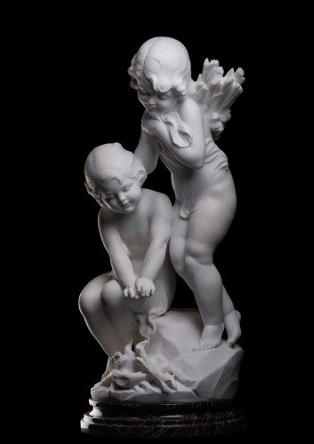 Antiquités - Enfants se réchauffant près du feu, de Cesare Viviani