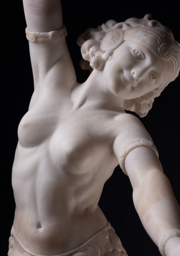 Lampe Figurative Art Deco de POZZI - Sculpture Style Art Déco