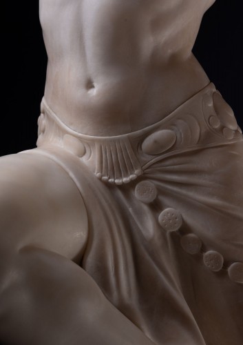 Sculpture Sculpture en Marbre - Lampe Figurative Art Deco de POZZI