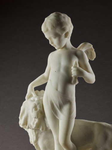 XXe siècle - "Cupidon et le Lion" par Pittaluga