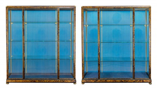 Pair of Art Deco tortoiseshell showcases from Maison Franck