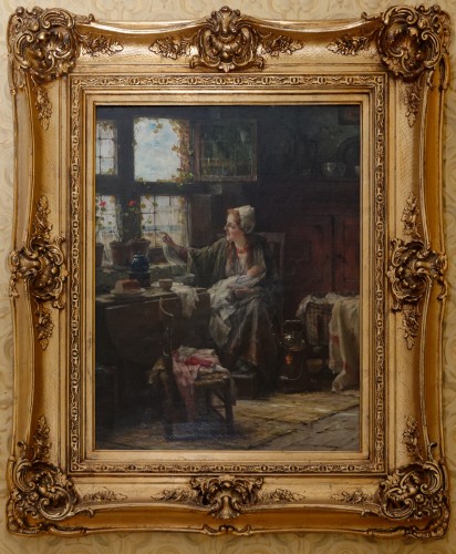 Waiting - Edward Portielje (1861 - 1949). - Paintings & Drawings Style 