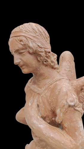 Paire d'anges en terre cuite - B & Facchini
