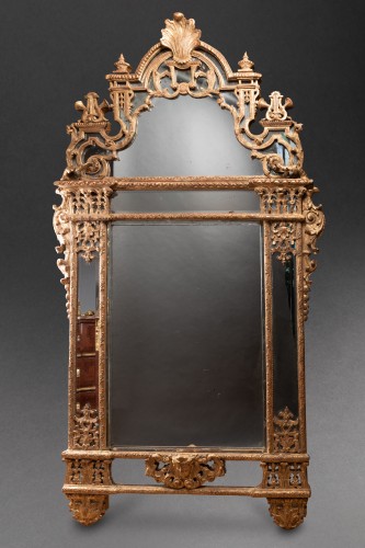 Miroir à pares-closes en bois doré, Paris époque Régence vers 1720 - Franck Baptiste Paris