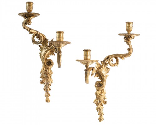 Pair of sconces attributable to the workshop of A.-C. Boulle, Paris around 