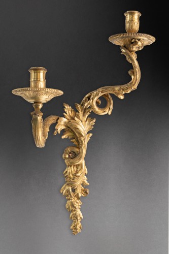Lighting  - Pair of sconces attributable to the workshop of A.-C. Boulle, Paris around 