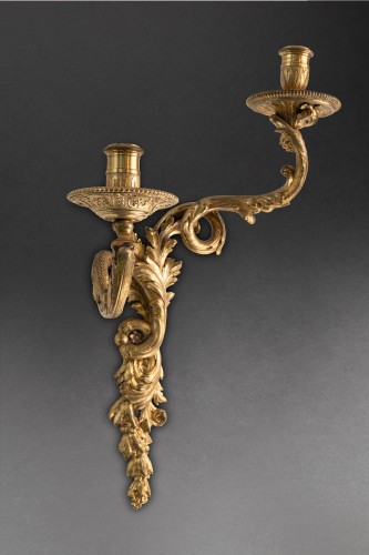 Pair of sconces attributable to the workshop of A.-C. Boulle, Paris around  - French Regence