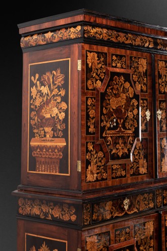 17th ideboard in marquetry , by Thomas Hache  - Louis XIV