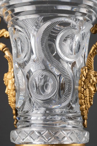 Glass & Crystal  - Pair of crystal vases attributable to l&#039;escalier de cristal circa 1820