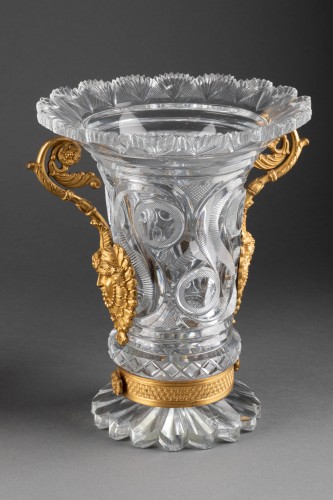 Restauration - Charles X - Paire de vases en cristal et bronze, L’escalier de cristal vers 1820