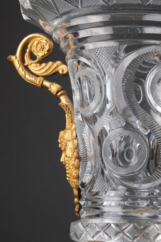 Antiquités - Paire de vases en cristal et bronze, L’escalier de cristal vers 1820