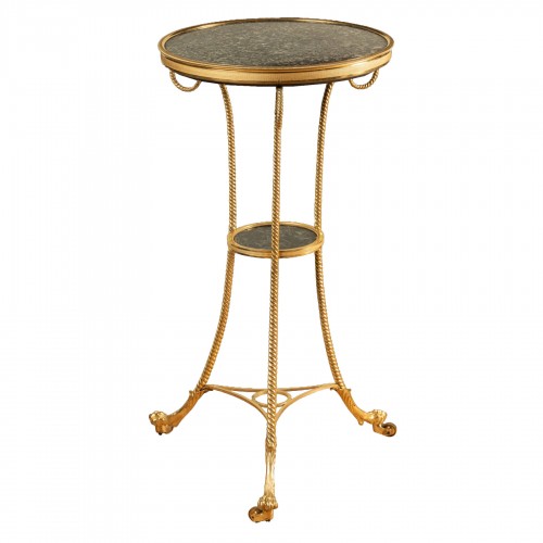 Tripod pedestal table in gilded bronze, Paris circa 1790