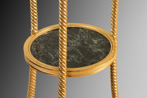 Furniture  - Tripod pedestal table in gilded bronze, Paris circa 1790