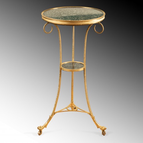 18th century - Tripod pedestal table in gilded bronze, Paris circa 1790